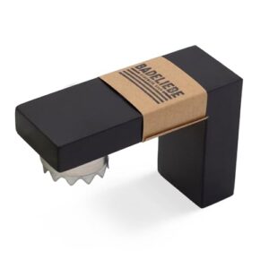 Handgefertigter Seifenhalter aus hochwertigen Materialien, schwarz, modern und elegant, mit Magnethalter für die Seife