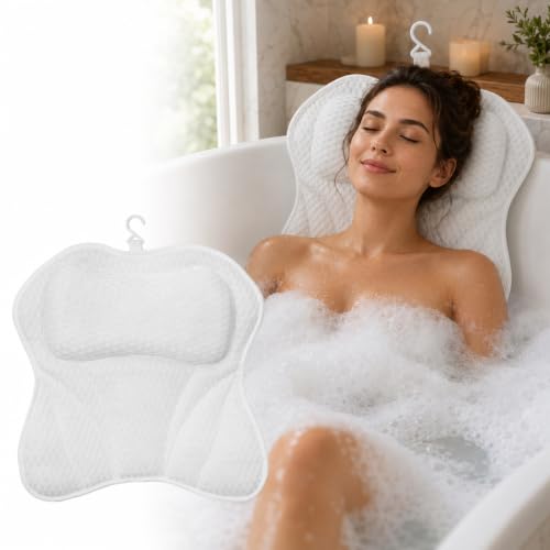 Badewannenkissen, perfekt für entspannte Badeerfahrungen. Maximale Bequemlichkeit und Unterstützung für Nacken und Rücken.