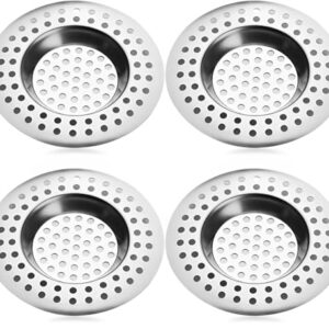Hochwertiges Abflusssieb für Dusche und Waschbecken aus Edelstahl mit 90 Löchern, ideal für Badezimmer und Küchen zur Verstopfungsprevention und Haar- und Speiseresten-Auffangung
