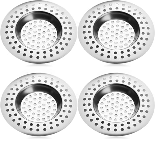 Hochwertiges Abflusssieb für Dusche und Waschbecken aus Edelstahl mit 90 Löchern, ideal für Badezimmer und Küchen zur Verstopfungsprevention und Haar- und Speiseresten-Auffangung