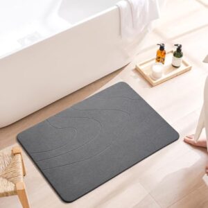 Natürliche Kieselgur Steinbadematte, super saugfähig und schnell trocknend für Badezimmer und Badewanne