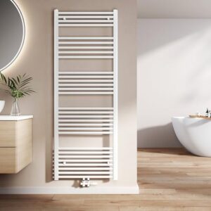 Badheizkörper EMKE, weiß, 1200 x 600 mm, Handtuchheizkörper für angenehme Raumwärme im Badezimmer