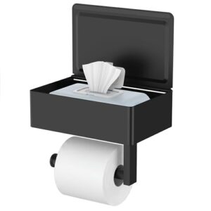 Effizienter Stauraum und einfache Entnahme: 2-in-1 Toilettenpapierhalter mit Feuchttücherbox, Klorollenhalter aus rostfreiem Edelstahl, leises Design
