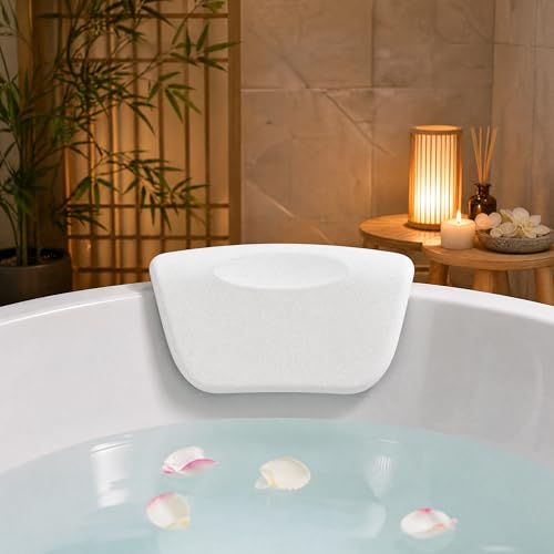 Ergonomisches Badekissen für die Badewanne mit 2 Saugnäpfen, wasserdicht und rutschfest