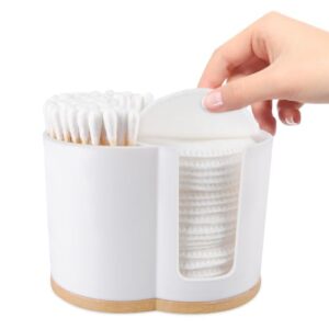 Wattestäbchenhalter aus hochwertigem PS-Kunststoff, schlanke und minimalistische Ästhetik, perfekt für Badezimmer oder Schminktisch-Organisation