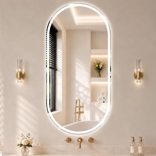 Badezimmer-Mirrorkombination mit Touch-Schalter, 3 Farben Dimmbar und Memory-Funktion