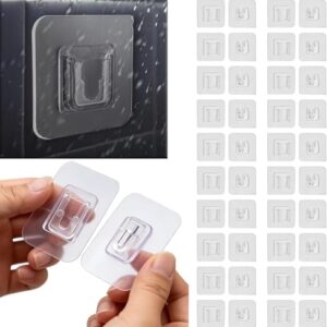 20 Stück Selbstklebende Wandhaken transparent, ohne Bohren. Ideal für Innenausstattung.