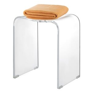 CaitongX Acryl Duschhocker transparenter Badestuhl wasserfest für Badezimmer Tritthocker