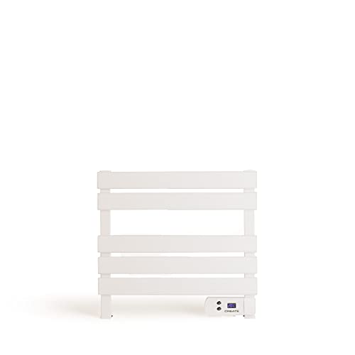 Elektrischer Badheizkörper 150W weiß, leise und effizient, LCD-Display, ideal für Badezimmer