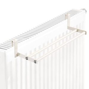 Handtuchhalter für Heizkörper, weiß, ohne Bohren, ideal für Platten- oder Chip-Heizkörper mit einer Größe von 0,3m bis 2m