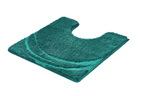 Kleiner, aber feiner WC-Vorleger mit abstraktem Design und Hoch-Tief-Struktur. Made of hochwertigem 100% Polyacryl, leicht maschinenwaschbar.