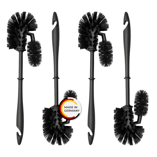 Rival 4er Set WC-Randreinigungstool mit ergonomischem Griff und PP-Borsten - Toilettenbürste für schnelle & gründliche Reinigung