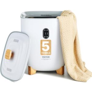 VEVOR 25 L Handtuchwärmer-Eimer, intelligenter Handtuchwärmer mit LED-Bildschirm und Heizsäulen unten für Badezimmer, Bademantel, Decke und Pyjama
