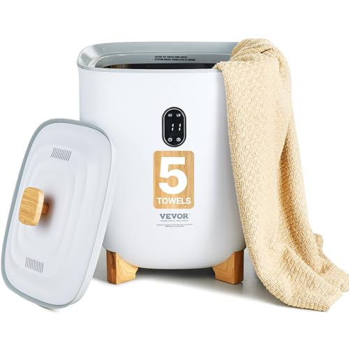 VEVOR 25 L Handtuchwärmer-Eimer, intelligenter Handtuchwärmer mit LED-Bildschirm und Heizsäulen unten für Badezimmer, Bademantel, Decke und Pyjama
