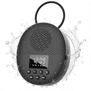 Duschradio mit Bluetooth 5.4 Technologie, ideal für unter der Dusche oder am Pool zu verwenden, bietet einen beeindruckenden 360° Hi-Fi Stereo-Sound