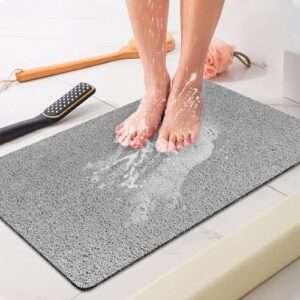 Rutschfeste Dusche-Matte 60x80 cm, Weich und Komfortabel, PVC-Luffa Massage Antirutschmatte für Dusche, Schnell trocknend