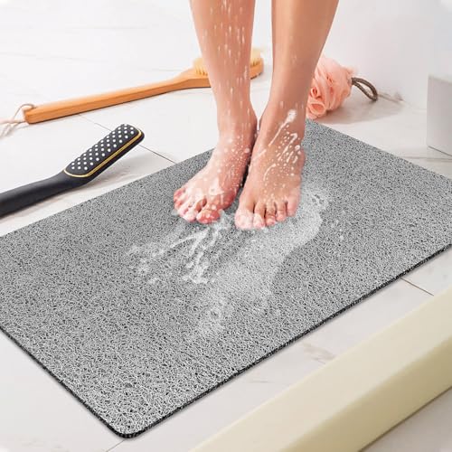 Rutschfeste Dusche-Matte 60x80 cm, Weich und Komfortabel, PVC-Luffa Massage Antirutschmatte für Dusche, Schnell trocknend