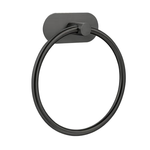 Selbstklebender runder Handtuchring aus Edelstahl, Bohrfrei und Rostfest. Wasserfester Handtuchhalter mit Starker Klebefläche, Moderne Wandhalterung, Ideal für Bad und Küche.