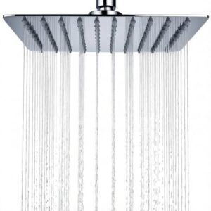 Duschkopf aus Edelstahl 304 mit Antikalk-Silikondüsen, hochdrehbar und wassersparend